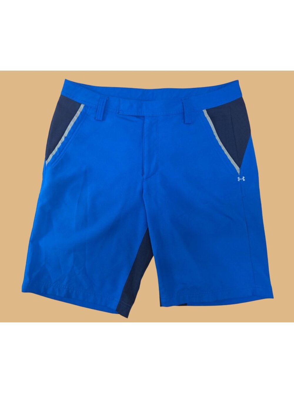 Under Armour Mens Blue & Black Golf Shorts 34